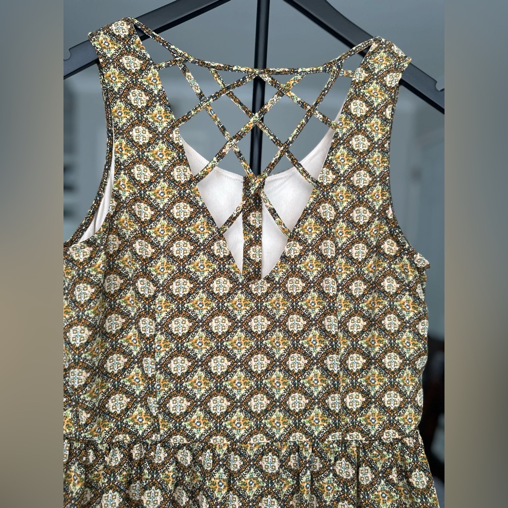 Daniel Rainn Brown and Cream Floral Fit-and-Flare Dress - Picture 2 of 8